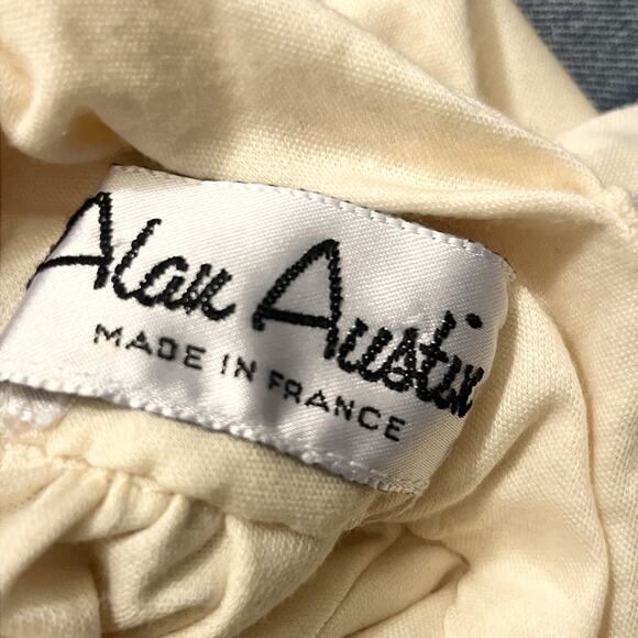Vintage Alan Austin Ivory Wool Blend Long Sleeve Top Women’s Sz Medium Large - Picture 8 of 8